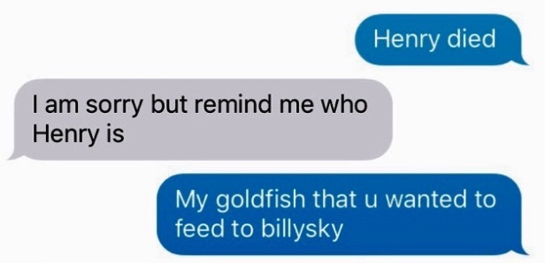 Goldfish died